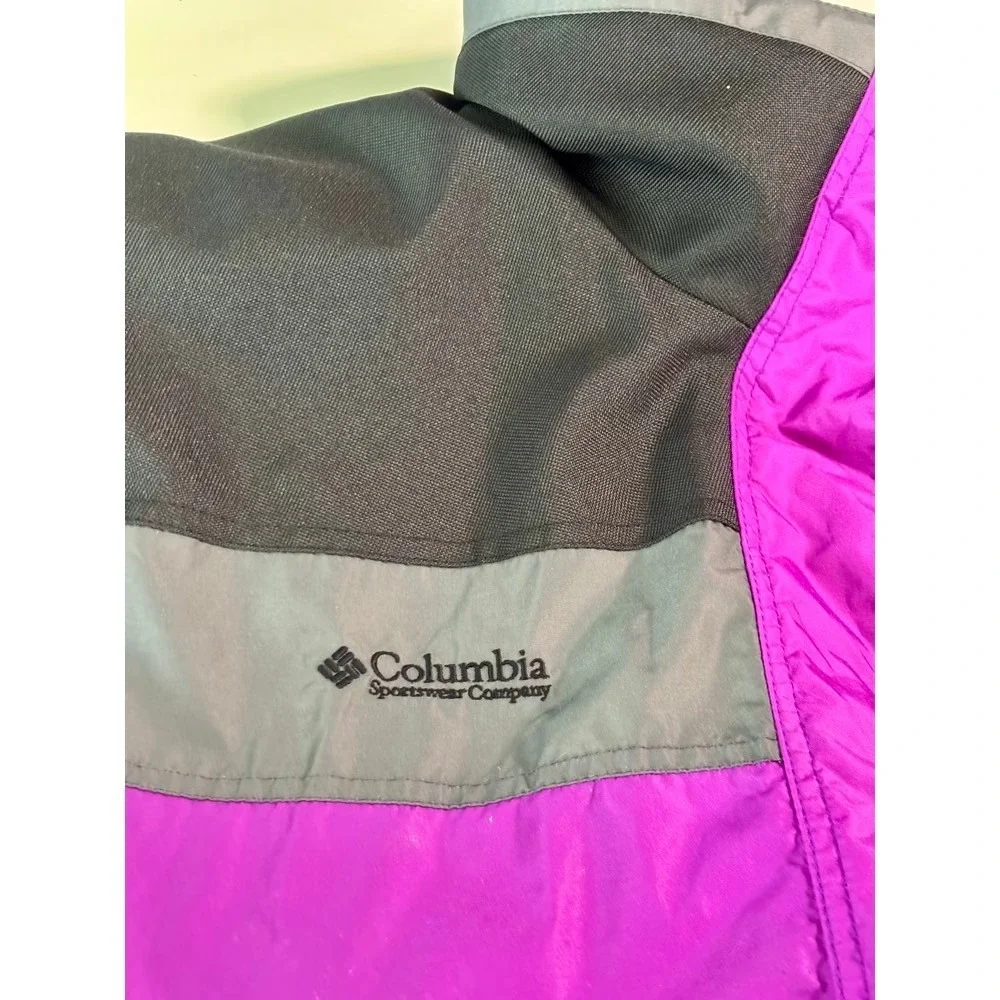Columbia Bugaboo 3-in-1 Interchange Jacket Womens Medium Purple VTG Ski Retro